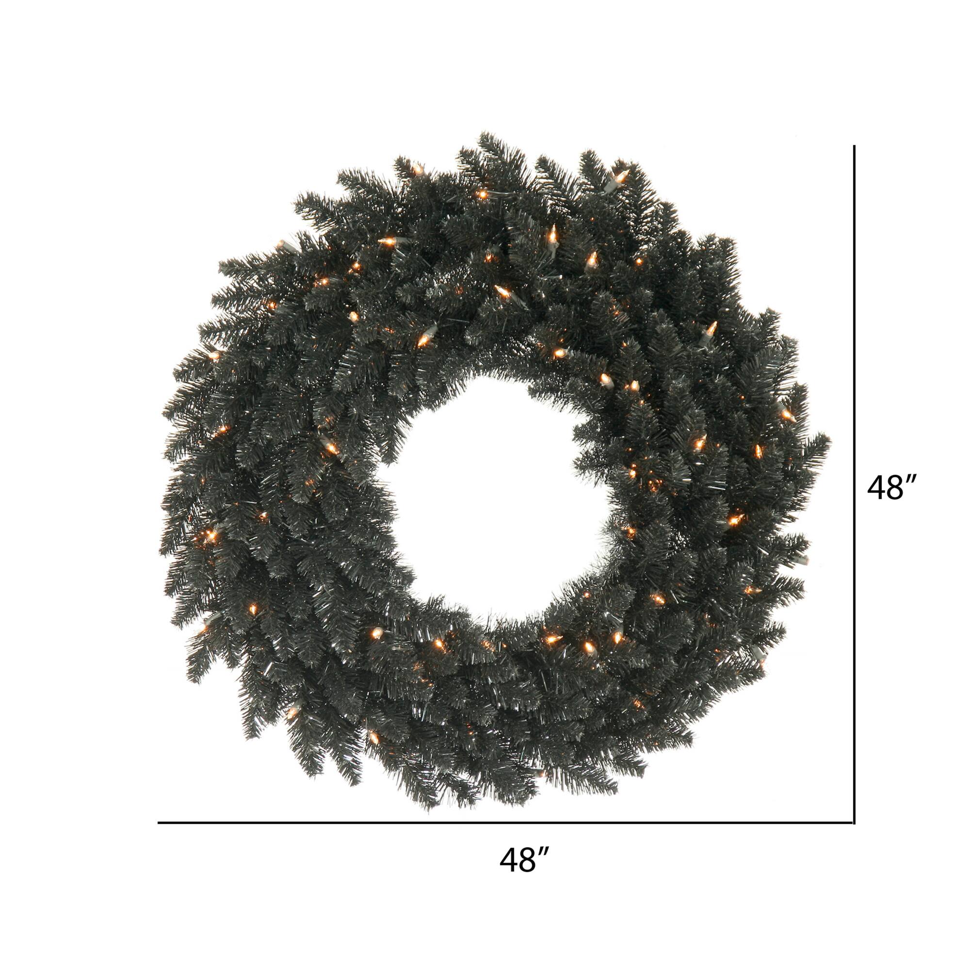48" Black Fir Christmas Wreath